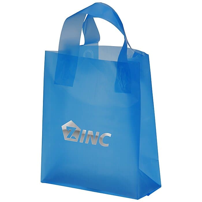 Soft-Loop Frosted Shopper - 10 inches x 8 inches - Foil