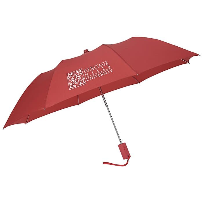 42-inch Folding Umbrella with Auto Open - Solid - 42-inch Arc