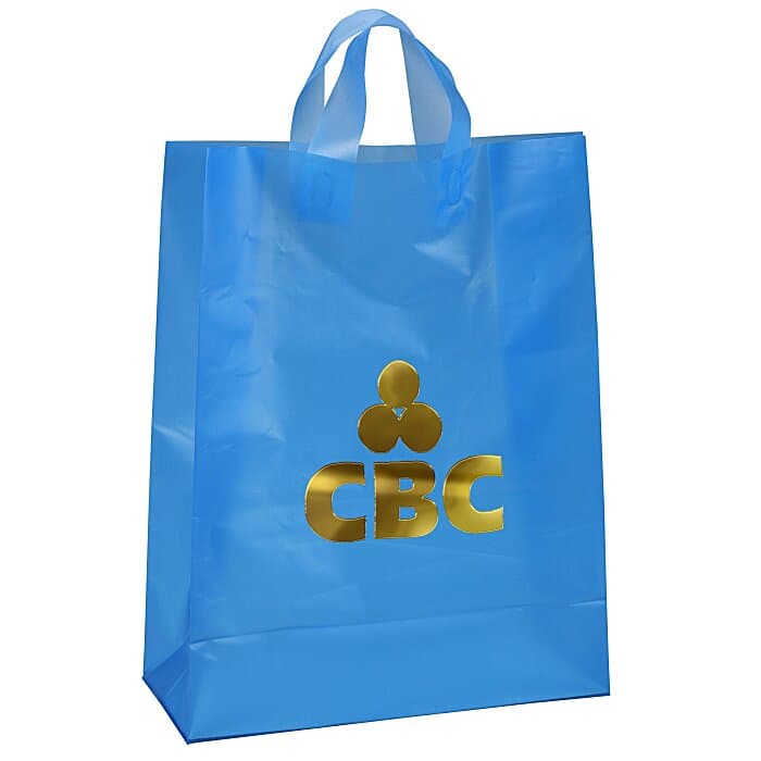 Soft-Loop Frosted Shopper - 17 inches x 13 inches - Foil