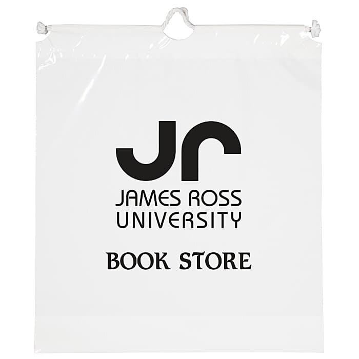Poly Bag with Cotton Drawstring - 18 inches x 16 inches