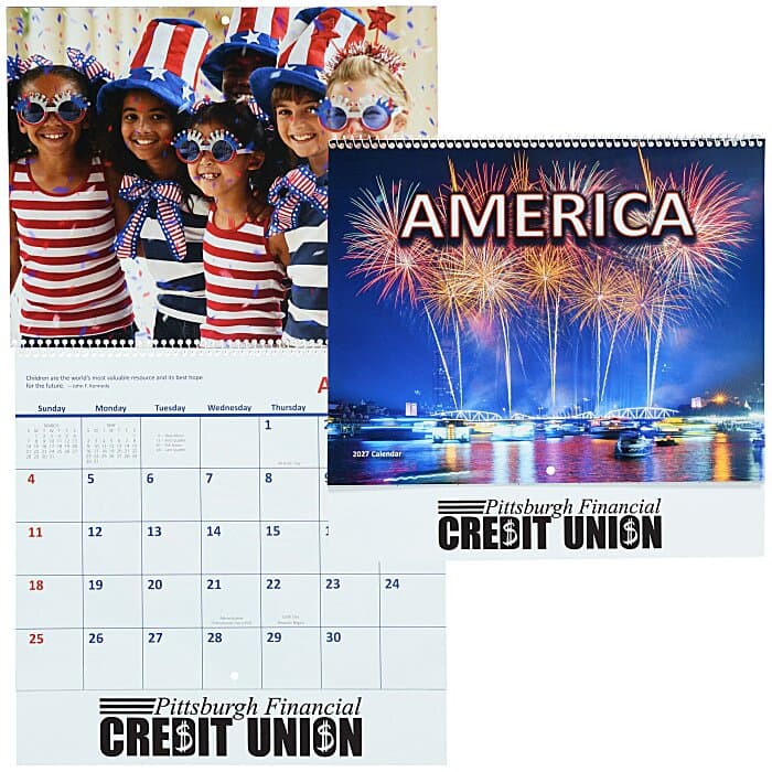 America Visions Calendar - Spiral
