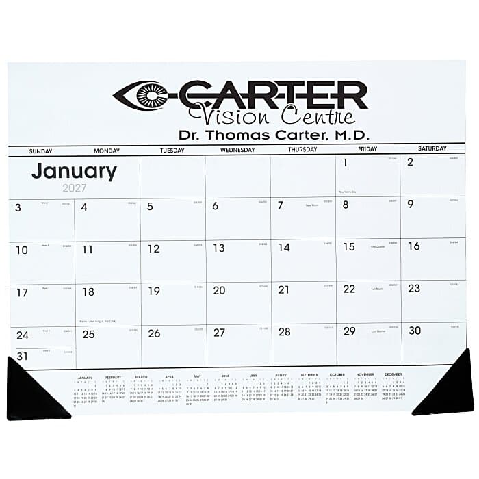 Desk Pad Calendar with Vinyl Corners