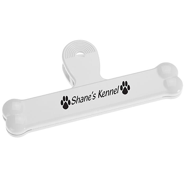Dog Bone Bag Clip - 6 inches - Opaque
