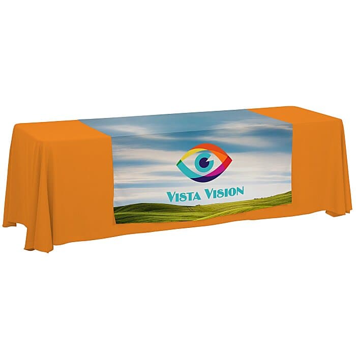 Serged 8-foot Closed-Back Table Throw and Runner Kit - Full Color