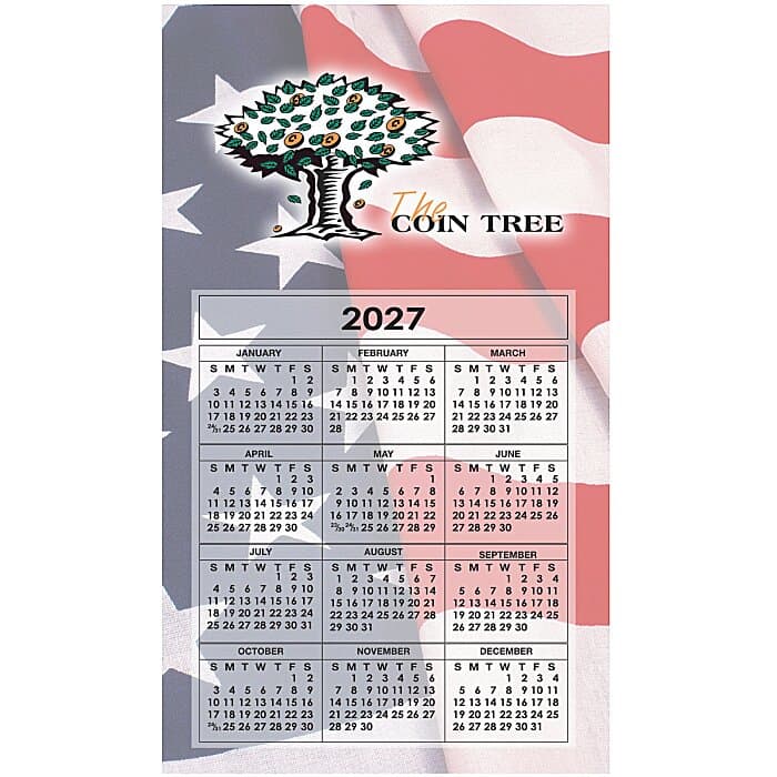 Calendar Magnet - Medium - Waving Flag