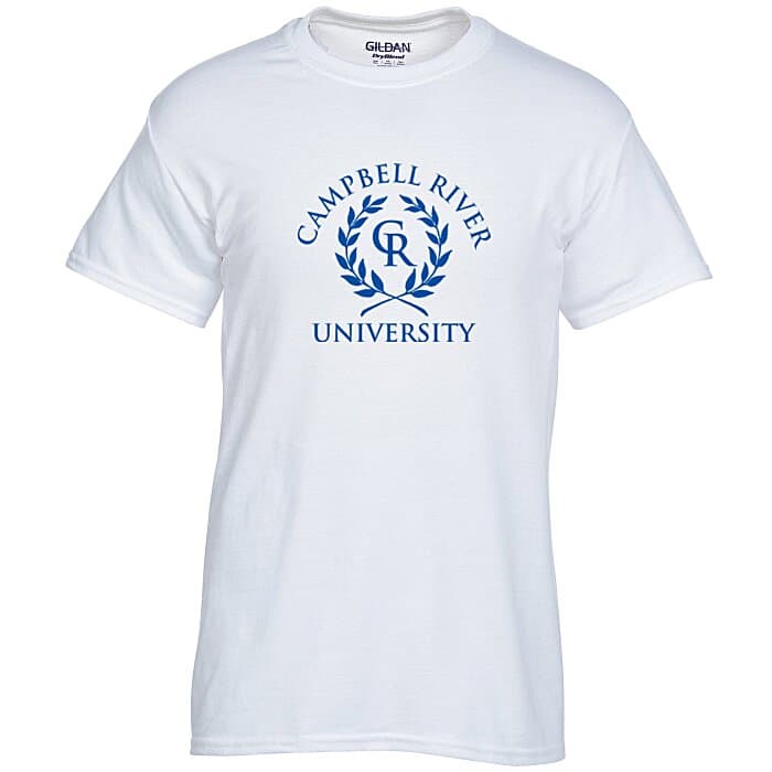 Gildan 5.5-oz DryBlend 50/50 T-Shirt - Screen - White
