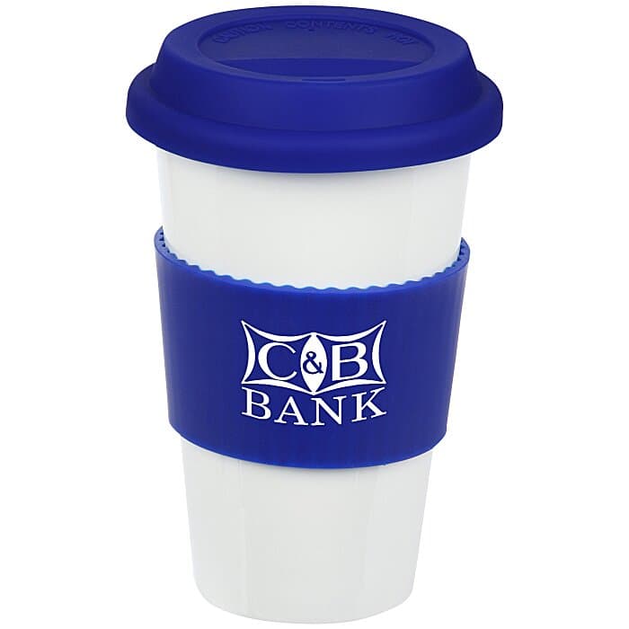 Manhattan Ceramic Tumbler - 14 oz. - Grip Print