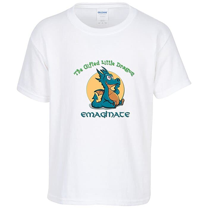 Gildan 5.3-oz Cotton T-Shirt - Youth - White