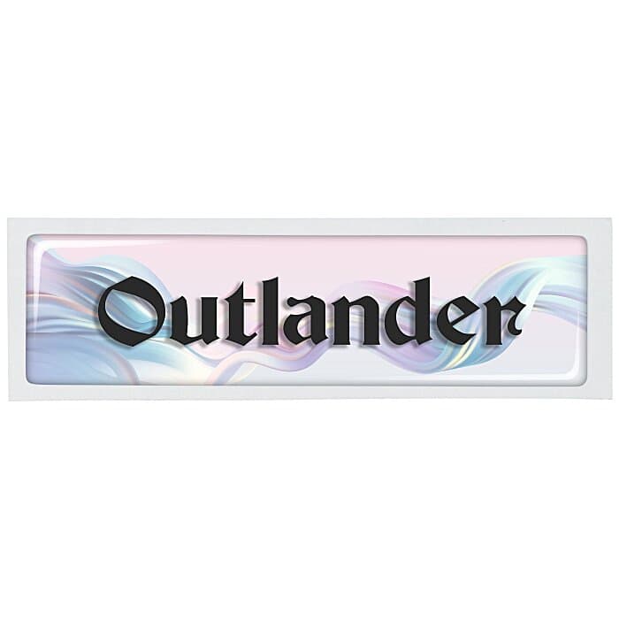 Dome Sticker - Rectangle - 7/8 inch x 3 1/4 inches