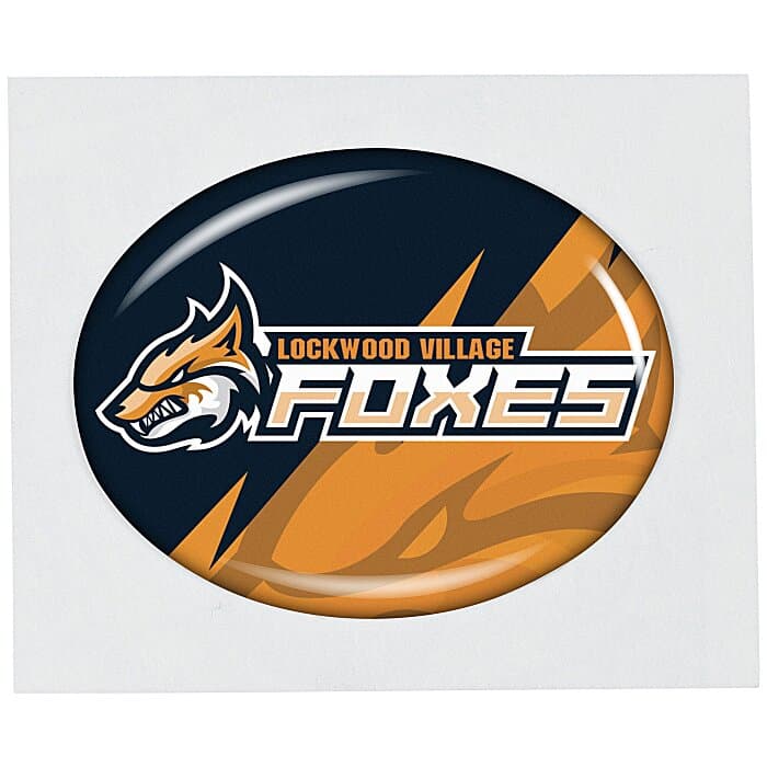 Dome Sticker - Oval - 1 1/8 inches x 7/8 inches