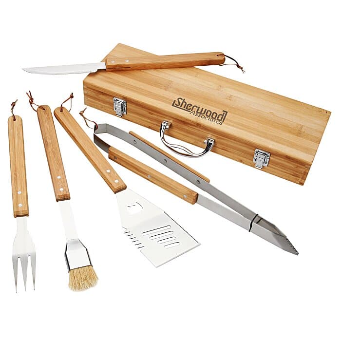 5-Piece Bamboo BBQ Set