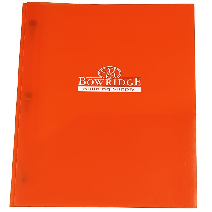 3 Prong Twin Pocket Presentation Folder - Translucent