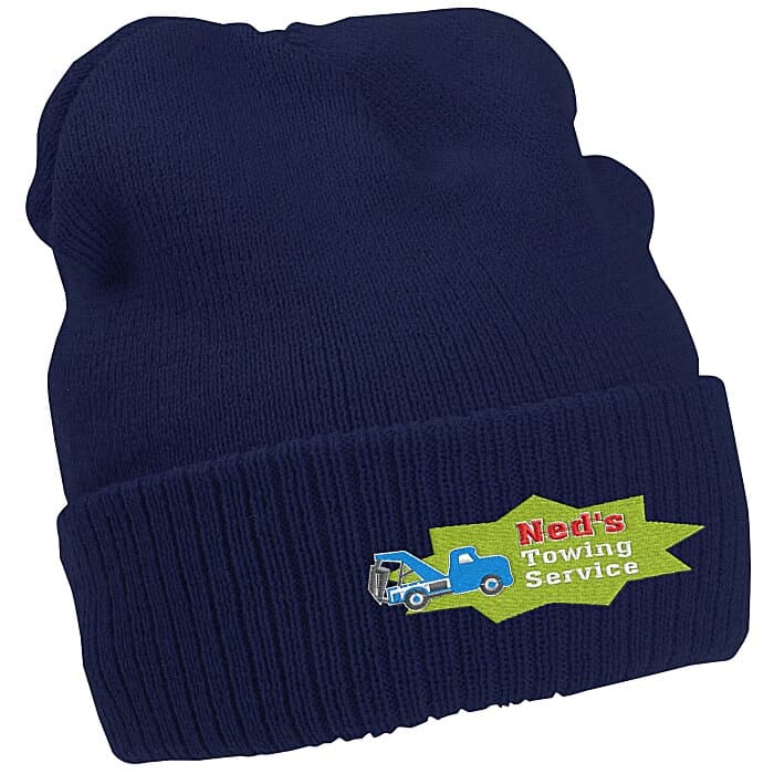 Rib Knit Beanie with Cuff