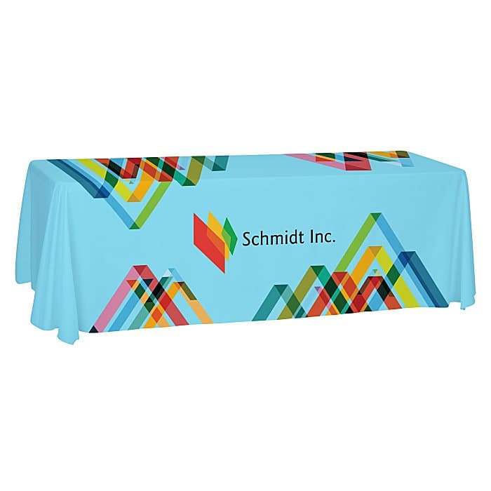 Serged Open-Back Polyester Table Throw - 8 feet - Full Color