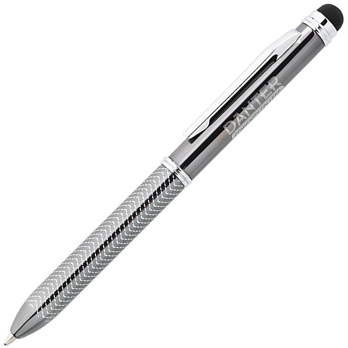 Chevron Dual Ink Stylus Metal Pen