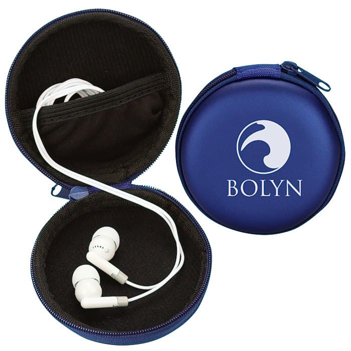 Earbuds with Zippered Case