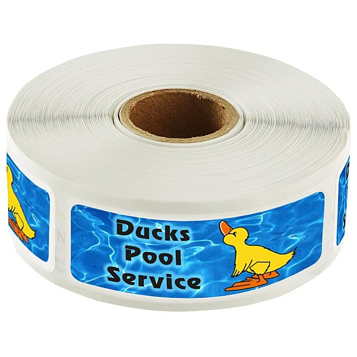 Full Color Sticker by the Roll - Rectangle - 1 inch x 3 inches
