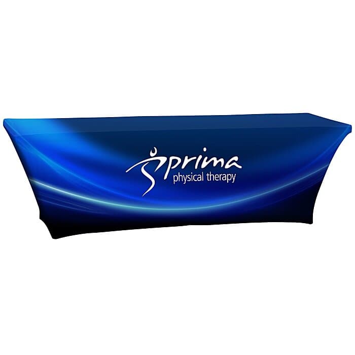 Hemmed Open-Back UltraFit Table Cover - 8 feet - Full Color