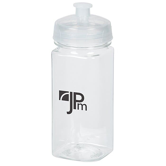 PolySure Squared-Up Water Bottle - 16 oz - Clear