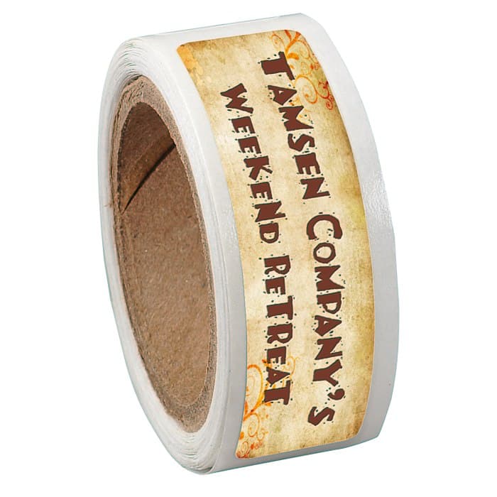Full Color Sticker by the Roll - Rectangle - 7/16 inches x 1-3/4 inches