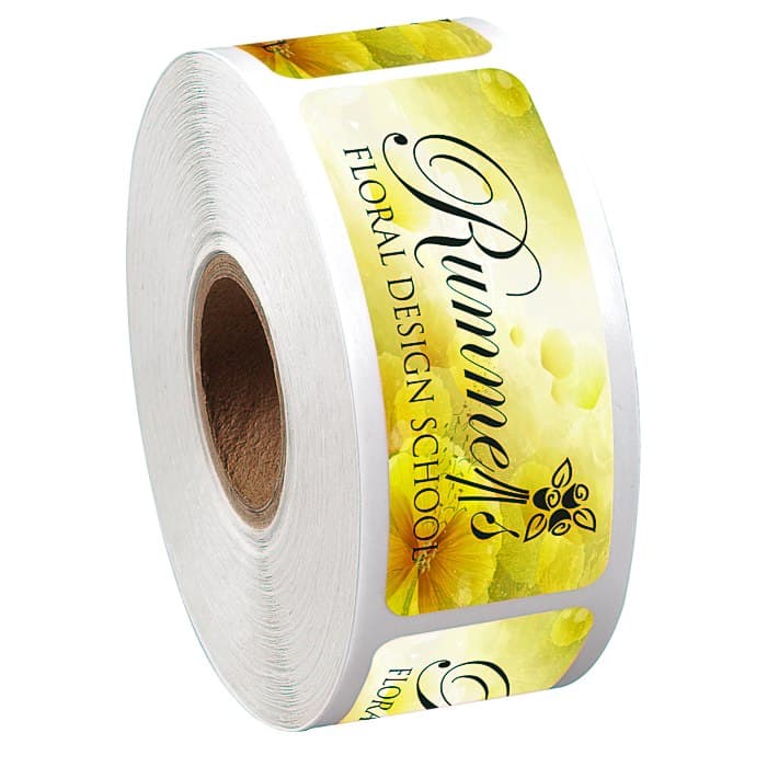 Full Color Sticker by the Roll - Rectangle - 1 inch x 2-1/2 inches