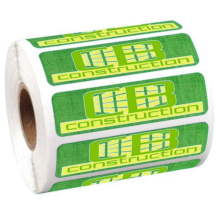 Full Color Sticker by the Roll - Rectangle - 3/4 inches x 2-3/4 inches