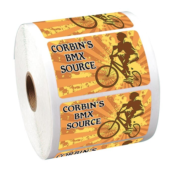 Full Color Sticker by the Roll - Rectangle - 1-3/4 inches x 2-3/4 inches