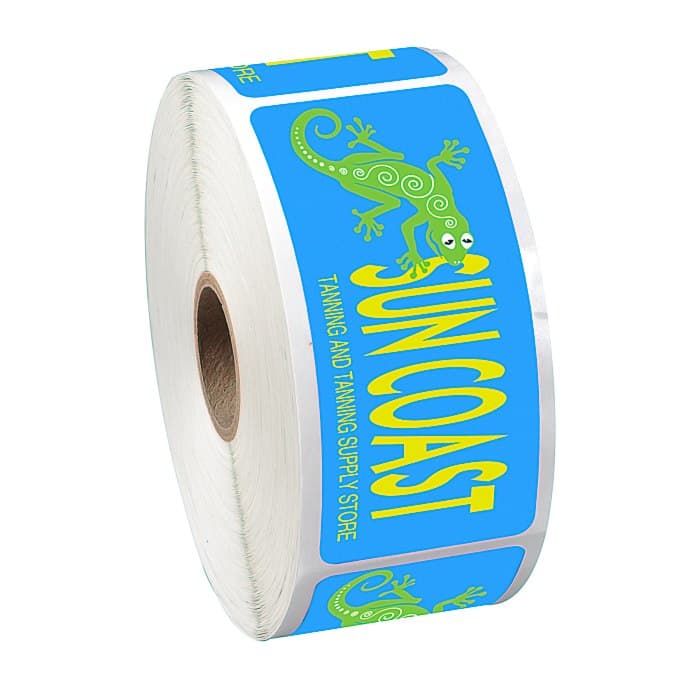 Full Color Sticker by the Roll - Rectangle - 1-1/2 inches x 3-1/2 inches
