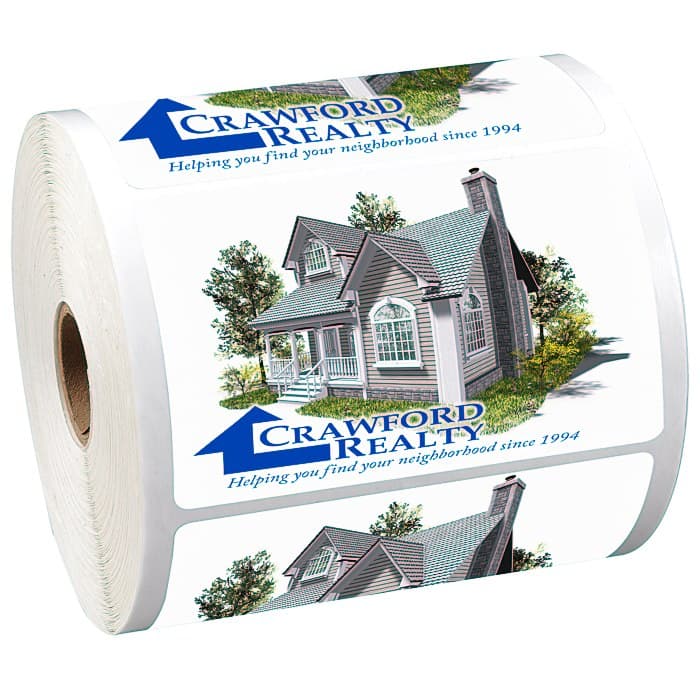 Full Color Sticker by the Roll - Rectangle - 2-1/2 inches x 4 inches
