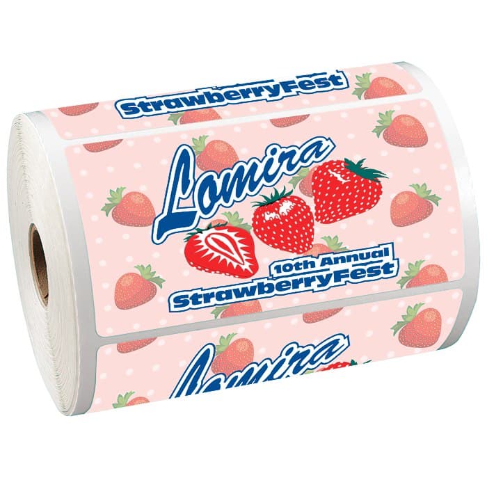 Full Color Sticker by the Roll - Rectangle - 2-3/4 inches x 5-1/4 inches