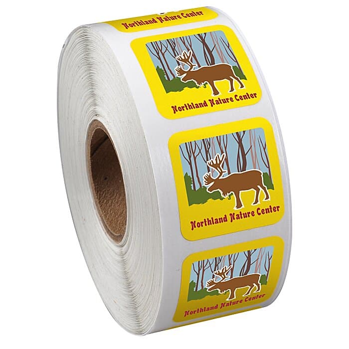 Full Color Sticker by the Roll - Square - 1 inch x 1 inch