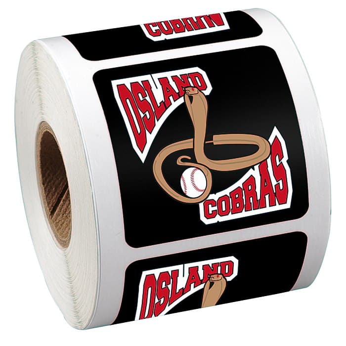 Full Color Sticker by the Roll - Square - 1 3/4 inches x 1 3/4 inches