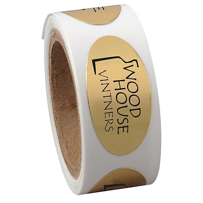 Sticker by the Roll - Oval - 1/2 inches x 1 inch