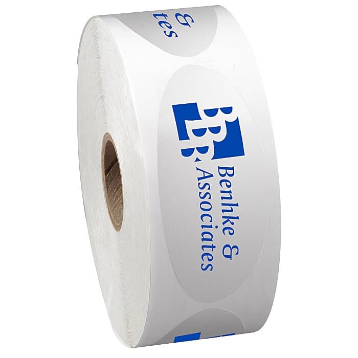 Sticker by the Roll - Oval - 1-1/4 inches x 3 inches