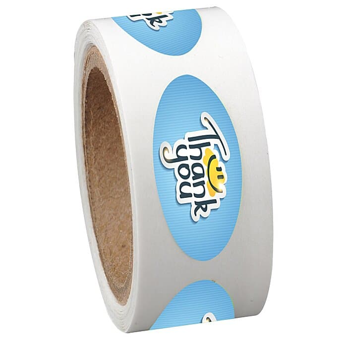 Full Color Sticker by the Roll - Oval - 3/8 inches x 7/8 inches