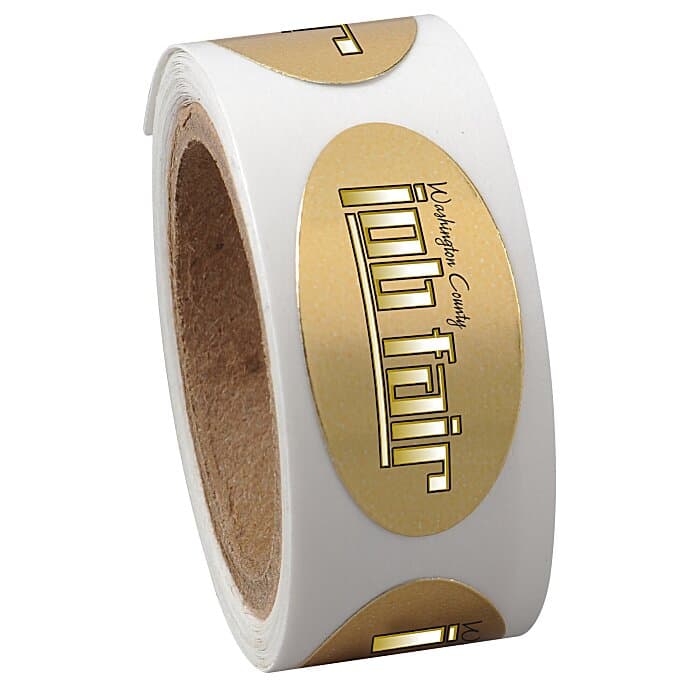 Full Color Sticker by the Roll - Oval - 1/2 inches x 1 inch