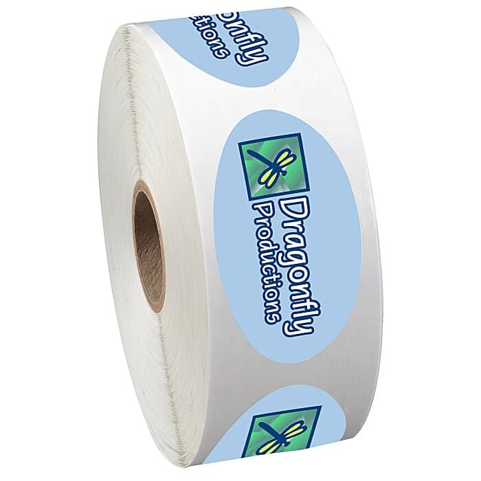 Full Color Sticker by the Roll - Oval - 1-1/4 inches x 2-1/4 inches