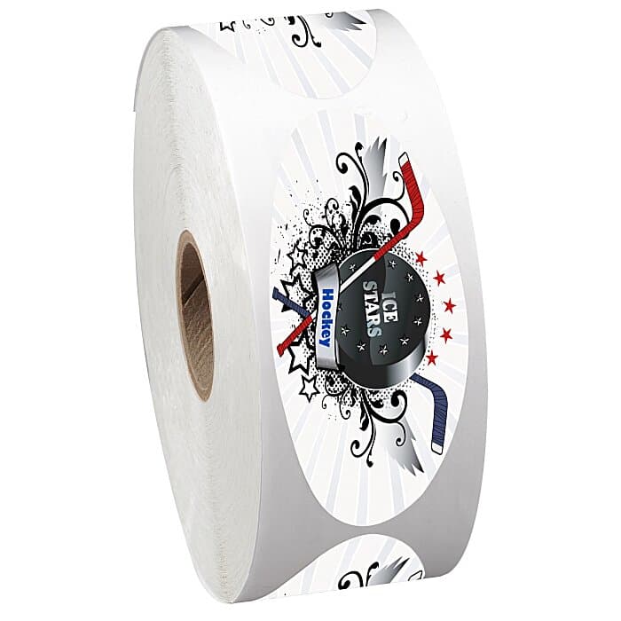 Full Color Sticker by the Roll - Oval - 1-1/4 inches x 3 inches