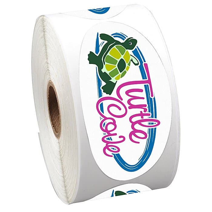 Full Color Sticker by the Roll - Oval - 1-3/4 inches x 3-5/8 inches