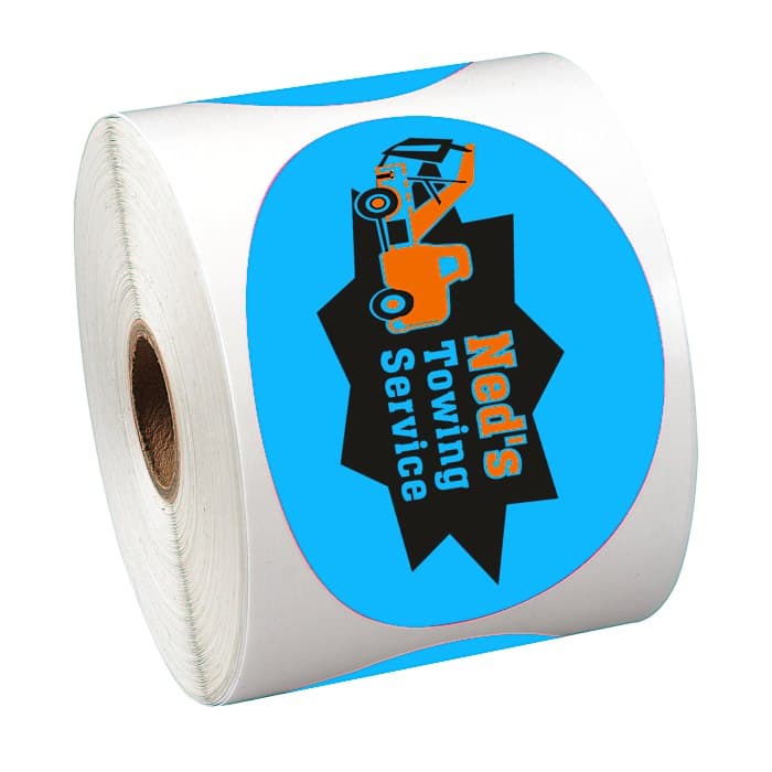 Full Color Sticker by the Roll - Oval - 2-5/8 inches x 3-3/4 inches