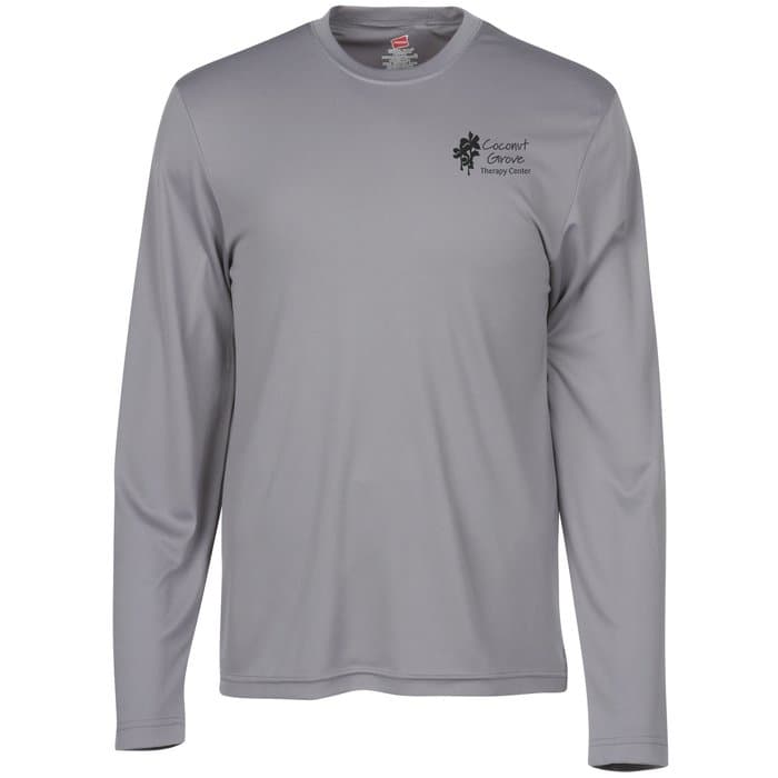 Hanes 4-oz Cool Dri Long Sleeve T-Shirt - Screen