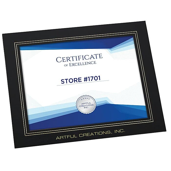 Wrapped Edge Certificate Frame - 8 1/2 inches x 11 inches