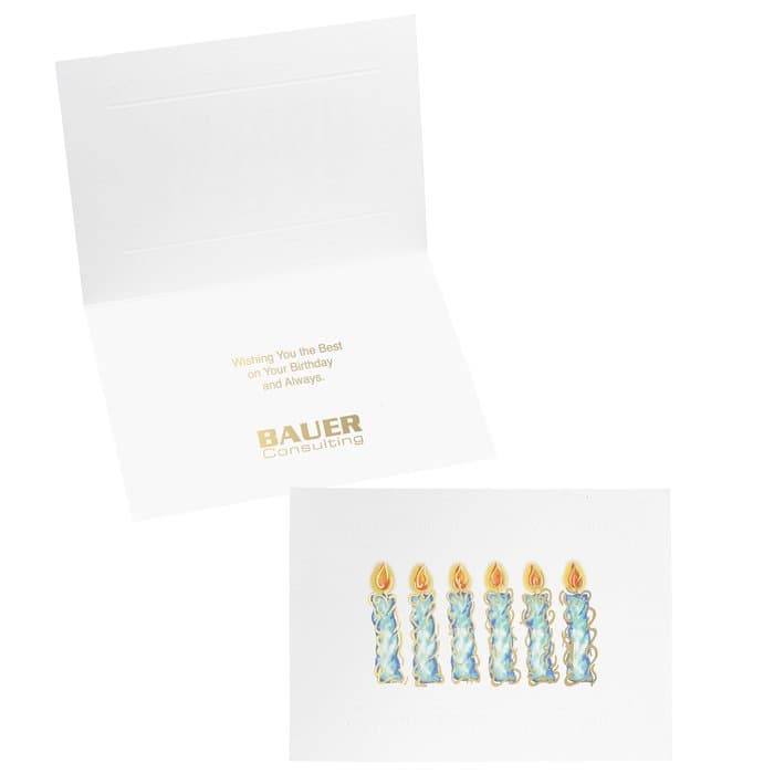 Birthday Foil Candles Greeting Card