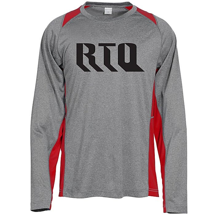 Heather Challenger Colorblock Long Sleeve Tee - Screen