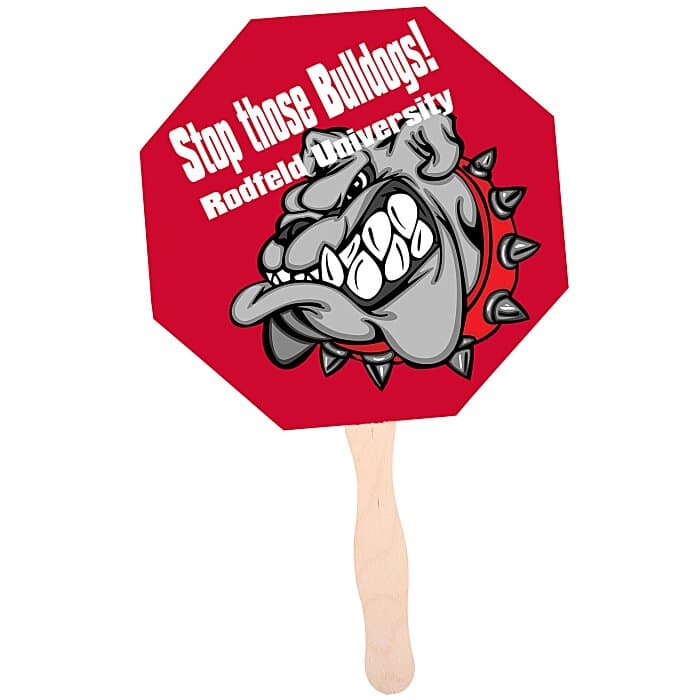 Hand Fan - Stop Sign - Full Color