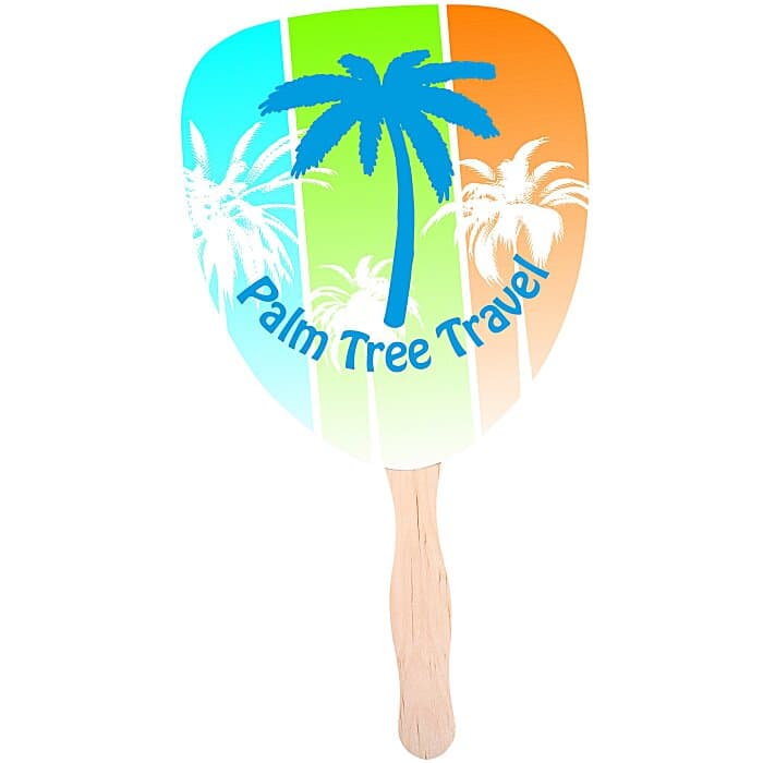 Hand Fan - Palm Leaf - Full Color