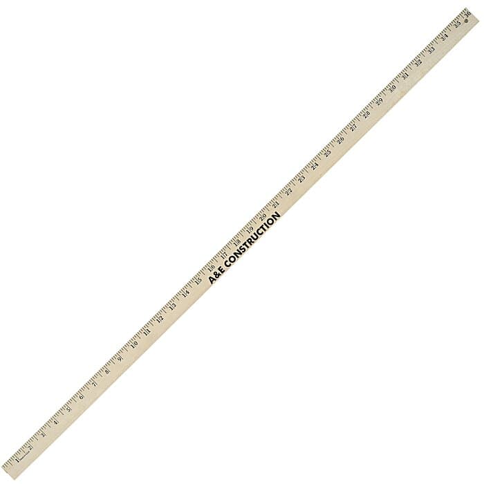 Natural Wood Yardstick - 1 1/8 inches x 1/8 inch