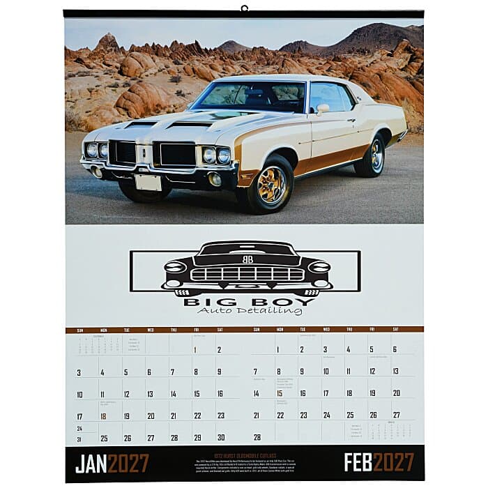Muscle Cars Calendar with 2-Month View