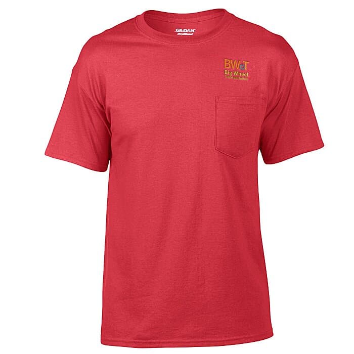 Gildan 5.5-oz DryBlend 50/50 Pocket T-Shirt - Embroidered