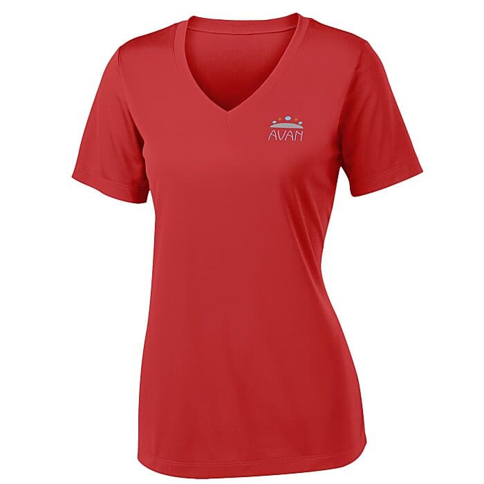Contender Athletic V-Neck T-Shirt - Ladies' - Embroidered